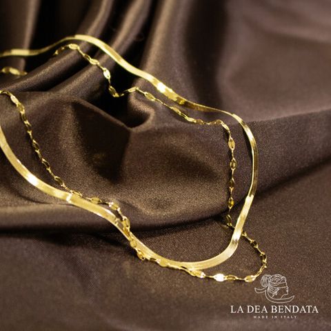 라데아벤다타 18K 오메가 링크체인 목걸이