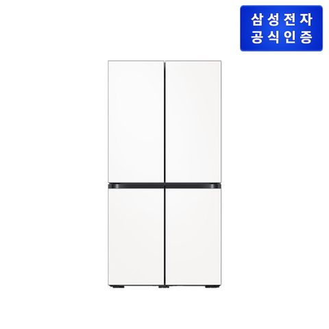 [4도어/875L/1등급] 삼성 비스포크 냉장고 새틴화이트 [RF85DB90B1HSW]
