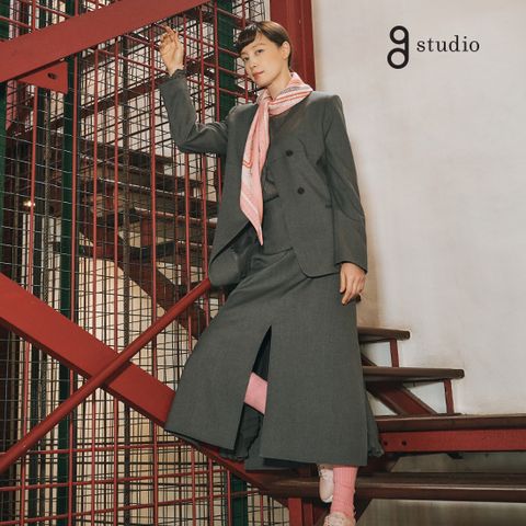 지스튜디오 25SS 울실크혼방 맥시스커트