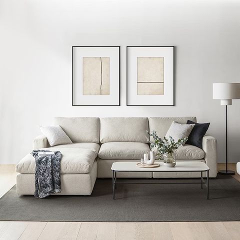 캄포베이직2 4인소파 카우치형_아이보리