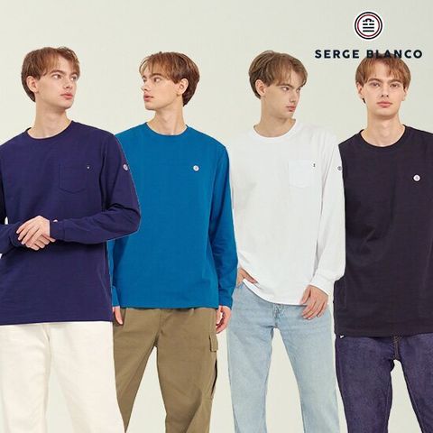 세르즈블랑코 남성용 소로나 긴팔 티셔츠 4종