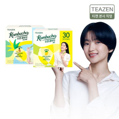 콤부차 혼합 30스틱x2박스 (파인애플/레몬)