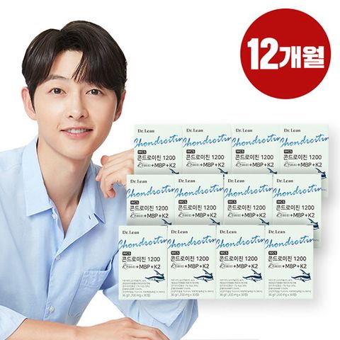 [12개월] 닥터린 콘드로이친 1200 콘레이티+MBP+K2 12박스 (1박스:1,200mgX30정) 