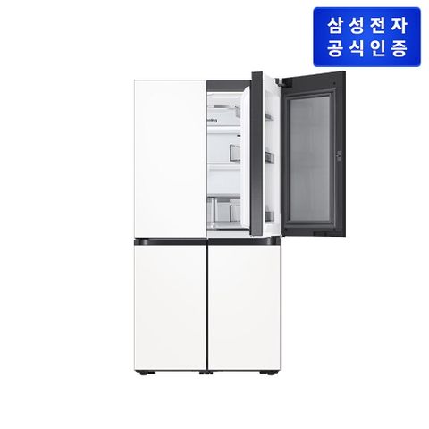 [5도어/869L/1등급] 삼성 비스포크 냉장고 새틴화이트 [RF85DB91F1HSW]