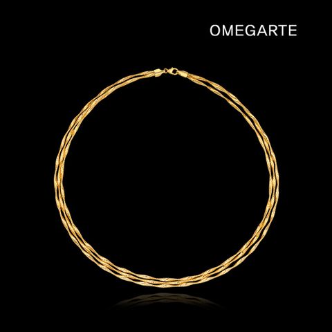[OMEGARTE]18K 이태리 골드웨이브 목걸이(3줄)