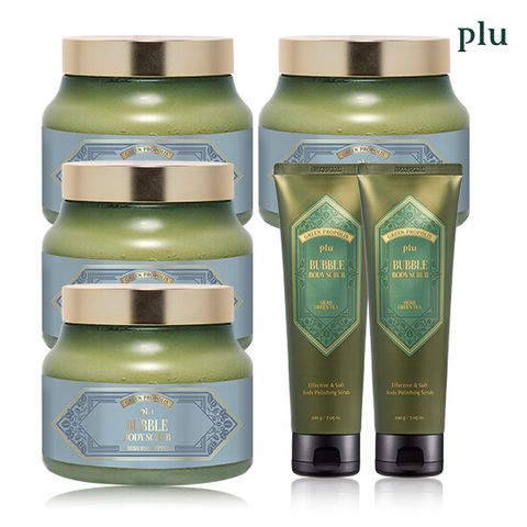 [삼성카드5%할인](플루) 버블 바디 스크럽 400g x 4통 (종류 선택) + 허브 그린티 스크럽 200g x 2개