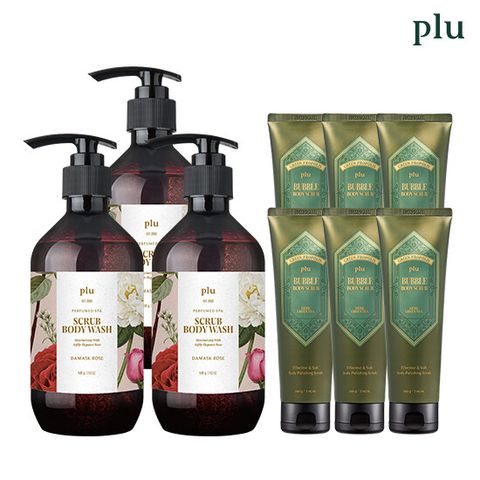 [삼성카드5%할인](플루) 스크럽 바디 워시 500g x 3통 (종류 선택) + 바디 스크럽 200g x 6통