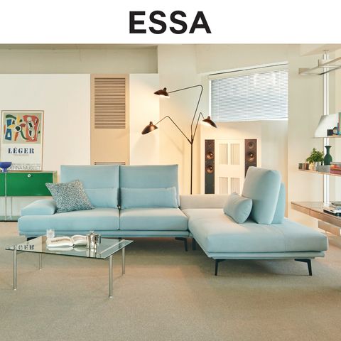 [4인 코너] NEW페르소나 스윙기능 리브 패브릭 소파+쿠션