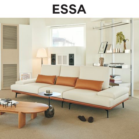 [4인] NEW페르소나 스윙기능 리브 패브릭 소파+스툴+쿠션