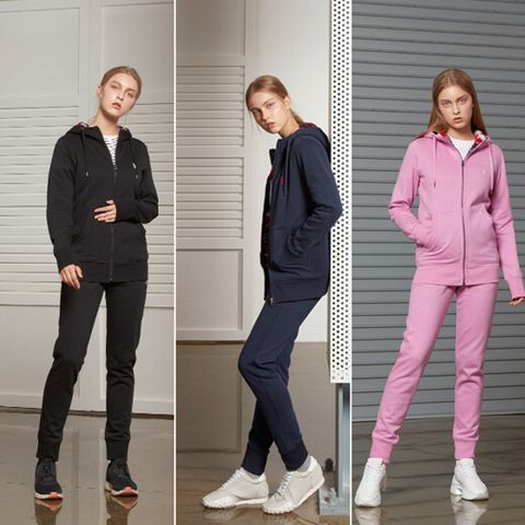 USPA 여성 보아플리스 후디 이지웨어세트