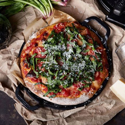 빅토리아 주물 피자팬 에나멜 무쇠팬 스테이크 인덕션후라이팬 25cm