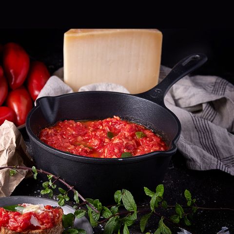 [비밀상품] 빅토리아 주물 소스팬 에나멜 무쇠팬 소스팟 후라이팬 2QT