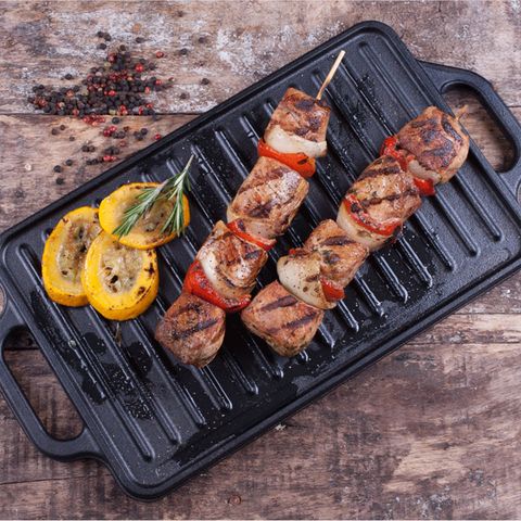 [비밀상품] 빅토리아 주물 그리들 에나멜 바베큐 무쇠그릴 33x21cm