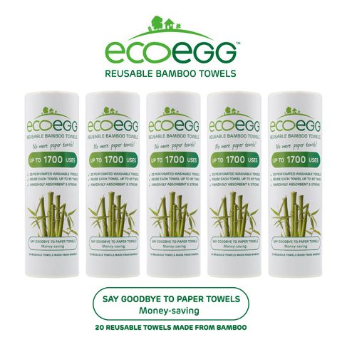 영국 에코에그 멀티 뱀부 타올 5롤 (20매 x 5롤)