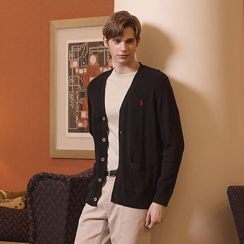 [U.S. POLO ASSN.] USPA 남성 코튼100 가디건 단품