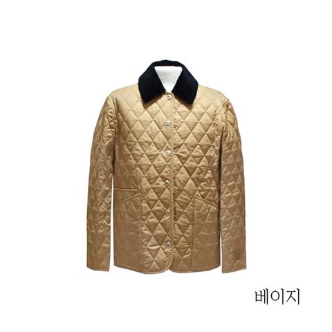 버버리 뉴 코듀로이 퀼팅 재킷