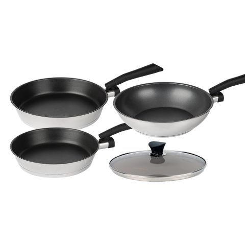 뽀큐트 디펜더스 프라이팬 인덕션 스테인레스 후라이팬 24팬28팬28웍28커버 세트