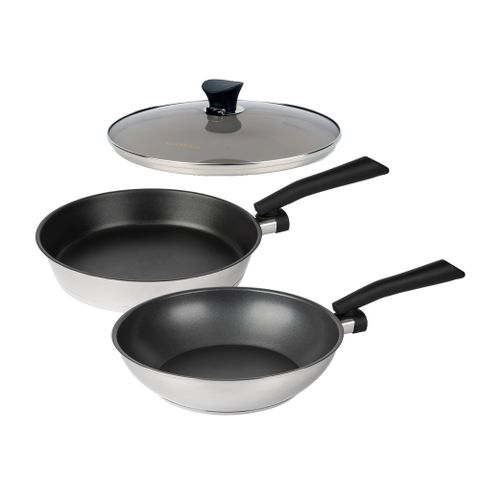 [비밀상품]  뽀큐트 디펜더스 프라이팬 인덕션 스테인레스 후라이팬 28팬28웍28커버세트