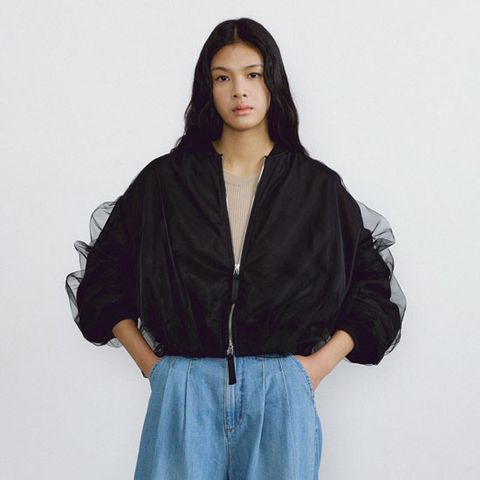 [최초가 179,000원]데이아 시스루 봄버 재킷