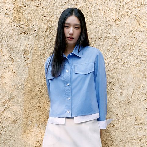 [최초가 69,900]25SS 레이어드 배색 셔츠