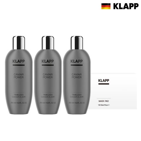 [클랍] CJ단독 캐비어 엘릭시어(200ml) 3병+마스크패드 1박스