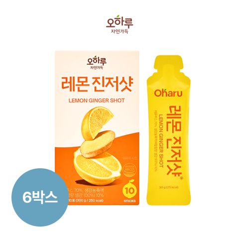 오하루 자연가득 레몬진저샷 6박스 (30g, 60포)