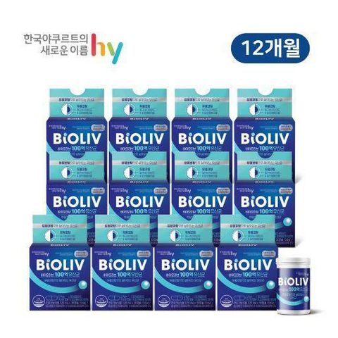[상시] 한국야쿠르트 바이오리브 100억 유산균 (120mg*30캡슐)* 12박스 / 12개월분