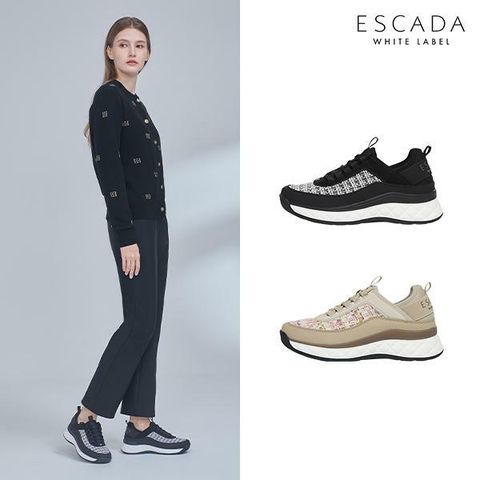 [카드 5%할인]에스까다(ESCADA) 트위드 스니커즈