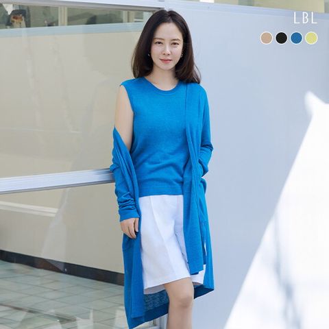 25SS 프렌치린넨 실크시스루 롱가디건