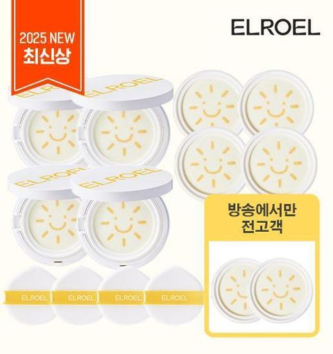 [우리카드5%할인] [완벽더블] 엘로엘 팡팡 빅 선쿠션S9 본품 25g x 4개 + 리필 25g x 6개 