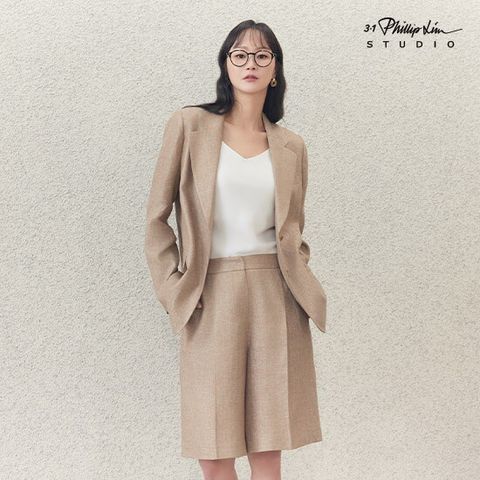 25SS Premium 메탈릭 프렌치 린넨 블렌디드 버뮤다 팬츠