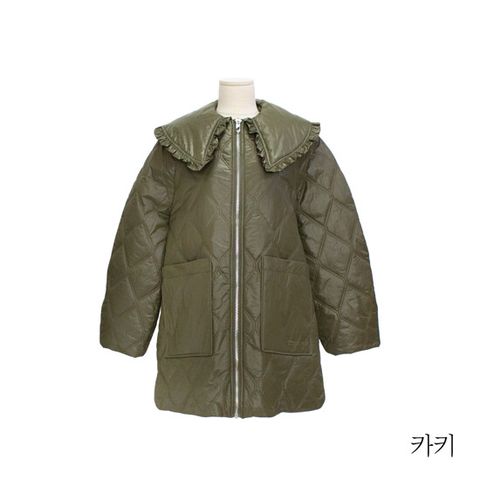 가니 샤이니 퀼팅 미디재킷(W0170/W0171)