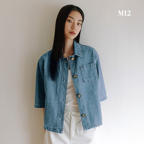 [런칭가69,900원] M12 25SS 여성 썸머 데님 셔츠자켓 2종