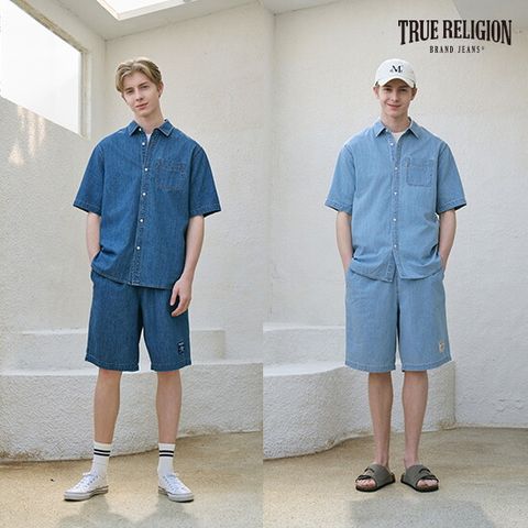 트루릴리전 25SS 남성 데님 셔츠자켓+반바지 2종