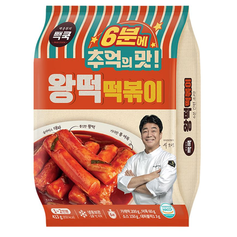 [빽쿡] 왕떡 떡볶이 413g x 4개