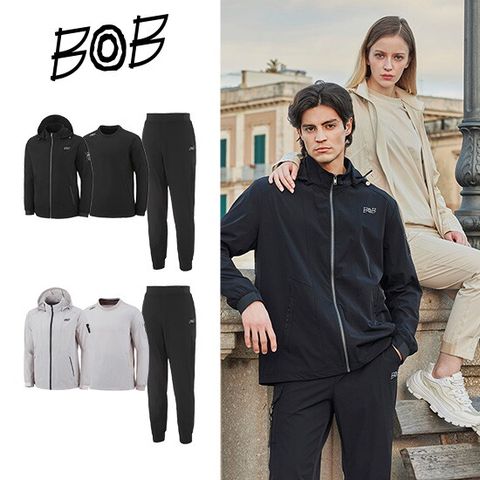 O BOB 25SS 남성 타임리스 셋업 3종 (집업자켓+맨투맨+팬츠)