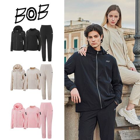 O BOB 25SS 여성 타임리스 셋업 3종 (집업자켓+맨투맨+팬츠)