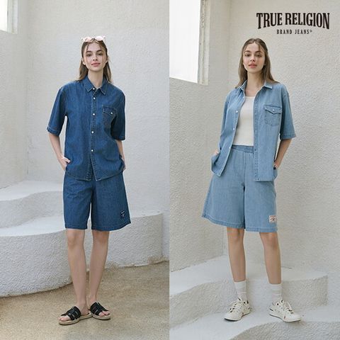 트루릴리전 25SS 여성 데님 셔츠자켓+반바지 2종