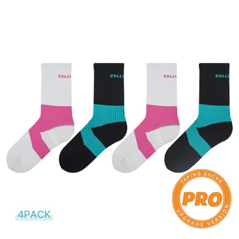 [셀버린 프로 레벨 양말 여성 중목 4팩] 스포츠 헬스 러닝 등산 골프 양말