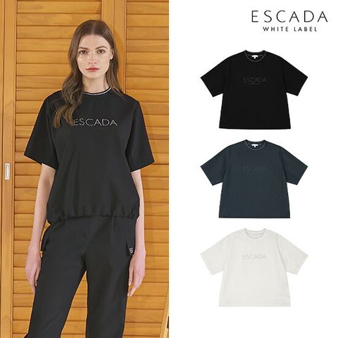 O ESCADA 여성 우븐 반팔 티셔츠 2종