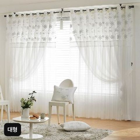 대형 지나송 웨딩스타일 커튼세트