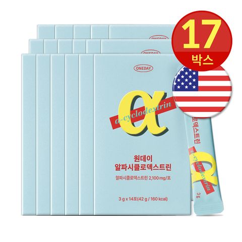 원데이 알파시클로덱스트린 알파CD 파인애플맛 17박스