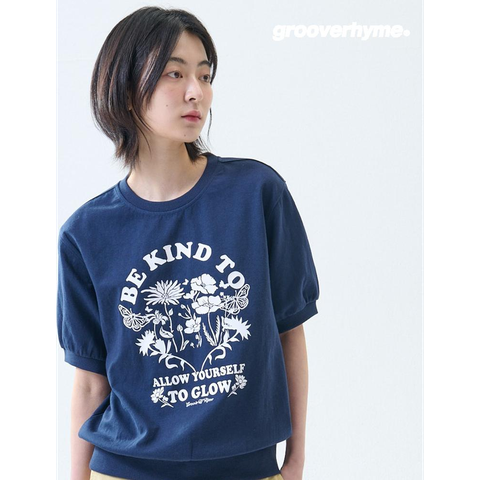 그루브라임 25SS 플로럴 퍼프 반팔티셔츠 3종