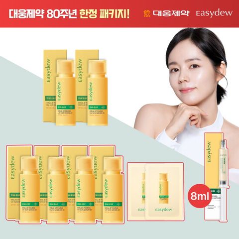★롯데단독/이조건 롯쇼페 마지막★ 이지듀 멜라 비 토닝 UV 선 세럼 2X 롯쇼페 앰플 더 패키지(선세럼 40ml *6+무료체험1ml*2+기미앰플 8ml)