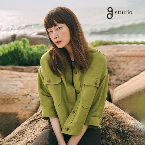 지스튜디오 25SS 프렌치린넨 리오셀 혼방 자켓
