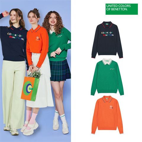 (최초가 169,000원)[베네통스포츠] 25SS 여성 카라 니트 3종