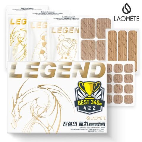 [라오메뜨] [매방송당 더블세트 300세트만] 전설의 패치 프리미엄 준대형 320매 + 그립 120매 + 미니 240매 (총680매) 스포츠테이핑 운동 테이프