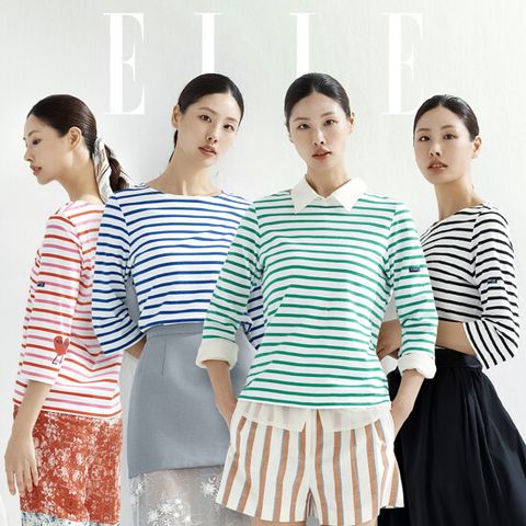 [ELLE] 25SS 엘르 프렌치 스트라이프 티셔츠 4종
