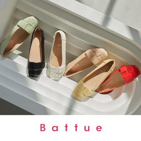 [BATTUE/바띠] 위빙 플랫 슈즈 