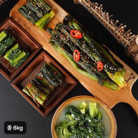 자연애 여수 돌산 갓김치 2.5+2.5kg+갓물김치 1kg(총 6kg)